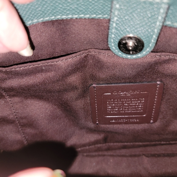 SOLD Coach Handbag & Matching Wallet (green) - Picture 2 of 14